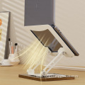High-End Rotatable Laptop Stand with Carbon Steel and Wood Grain Design